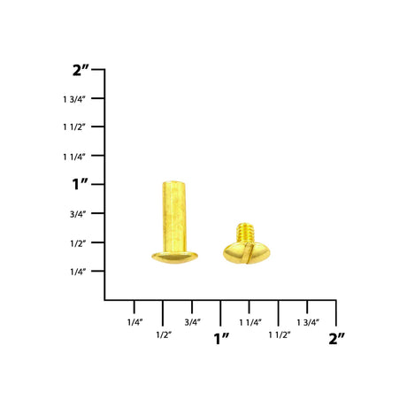 5/8" Brass, Chicago Screw, Solid Brass PK10