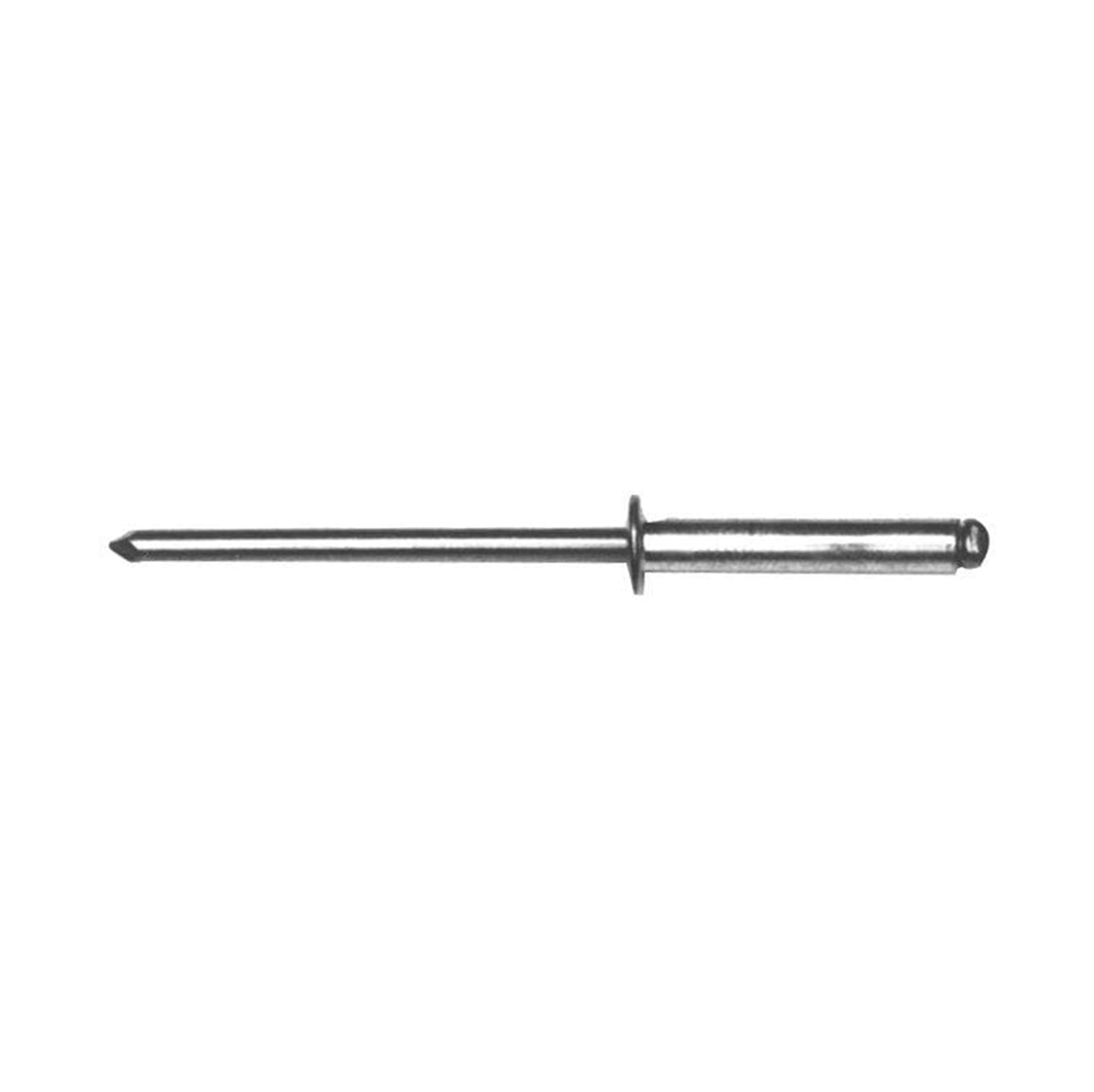 5/8" Nickel, 3mm Head Diameter Blind Rivet, Steel, 12-pack