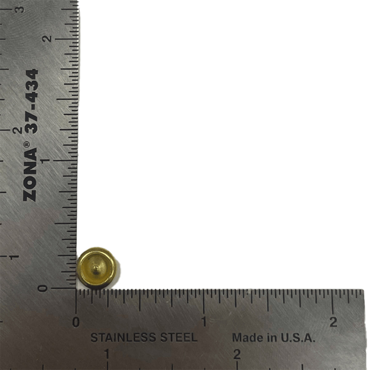 8.4mm Brass Plate, Seamed Rivet Cap, Steel