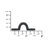 1 1/2" Black, Coachman Loop, Zinc Alloy