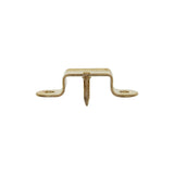 3/4" Brass, Straight Edge Trunk Handle Loop with Nail, Steel