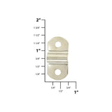 1 1/4" Nickel, D-Ring Mounting Bracket Short Profile, Steel