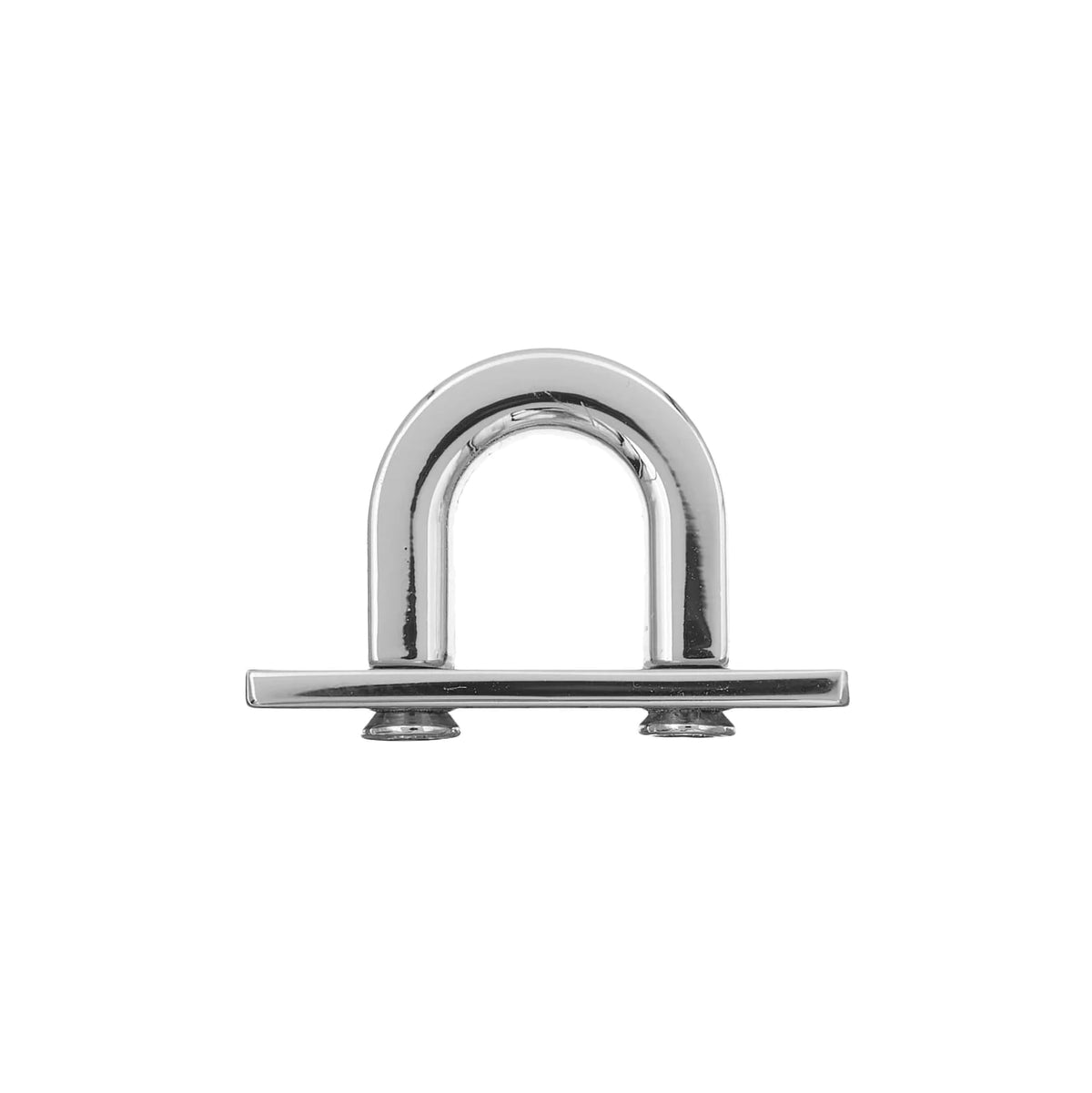 1 1/4" Shiny Nickel, Padlock Keeper, Handle Loop with Plate, Steel