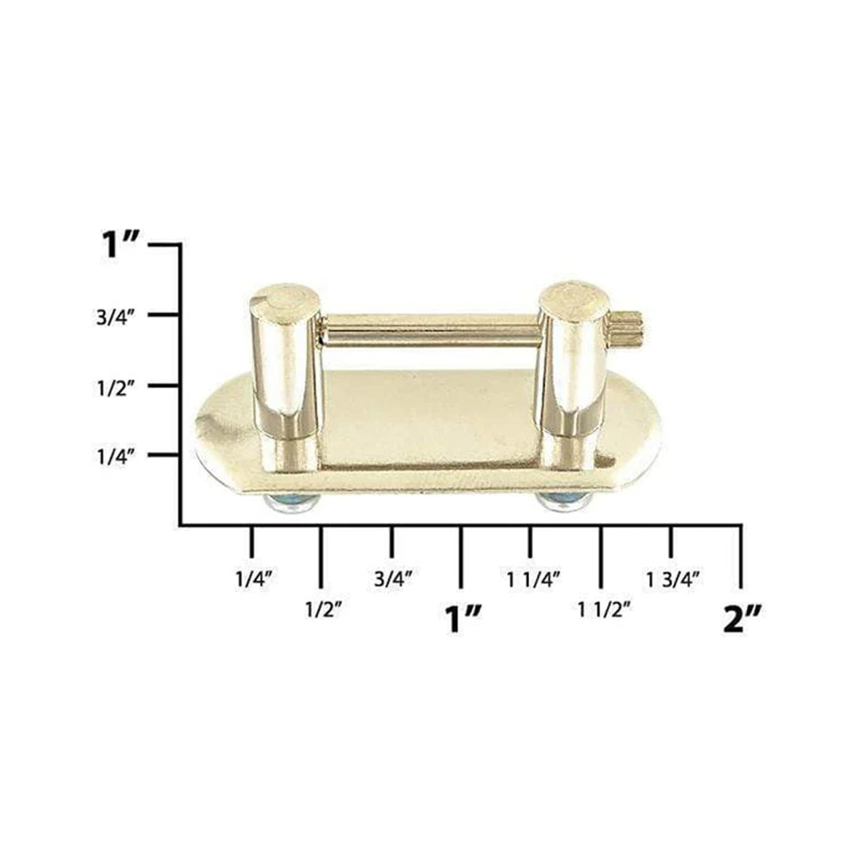 1 1/4" Nickel, Handle Loop, Screw in Bottom, Steel