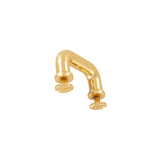 1 1/4" Shiny Gold, Handle Loop, Screw in Bottom, Zinc Alloy