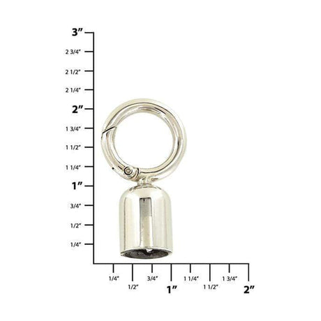 1/2" Nickel, Tassel Cover with Spring Gate, Zinc Alloy