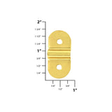 1/4" Brass, D-Ring Mounting Bracket, Steel
