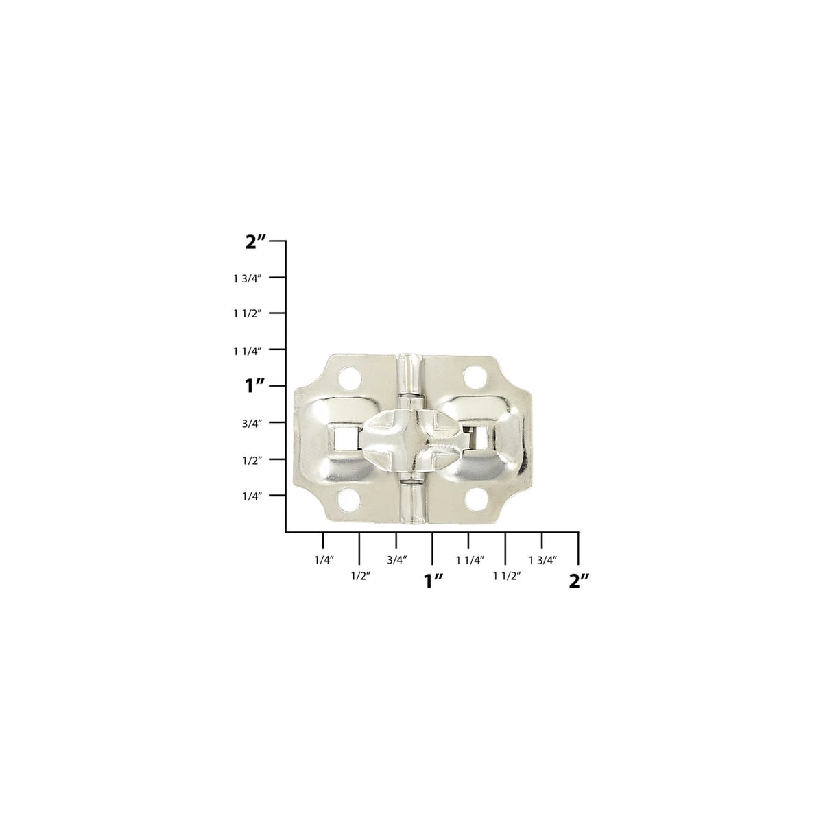 1 5/8" Nickel, Box/Case Stop Hinge, Steel