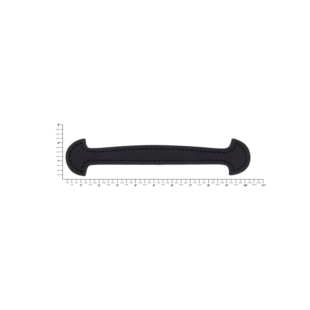 3/4" Black, Shovel Head Steamer Trunk Handle, Leather