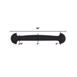 3/4" Black, Shovel Head Steamer Trunk Handle, Leather