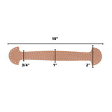 3/4" Natural Russet, Shovel Head Steamer Trunk Handle, Leather