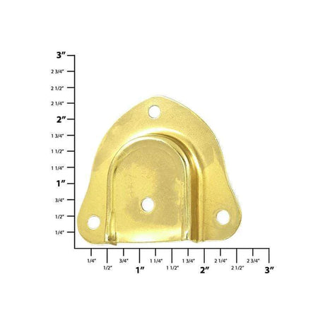 1 1/4" Brass, Smooth Edge Spade Trunk Handle End Cap, Steel