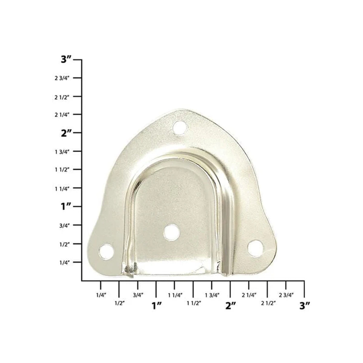 1 1/4" Nickel, Smooth Edge Spade Trunk Handle End Cap, Steel