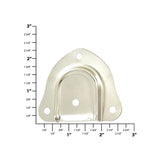 1 1/4" Nickel, Smooth Edge Spade Trunk Handle End Cap, Steel