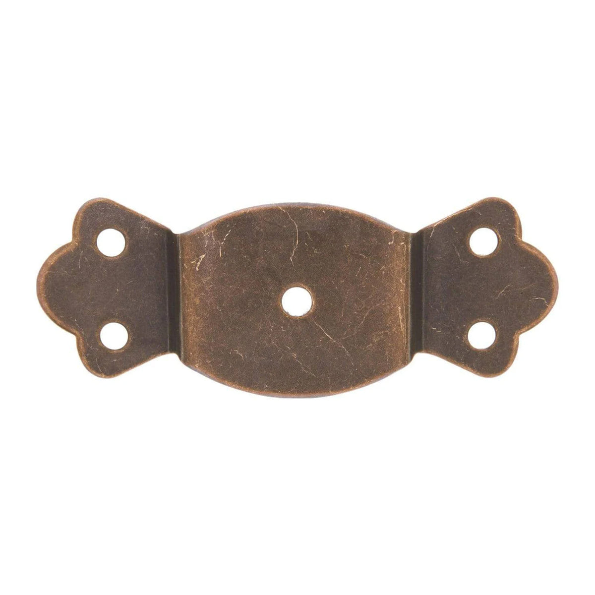 1 1/4" Antique Brass, Round Edge Trunk Handle Loop Holder No Nail, Steel