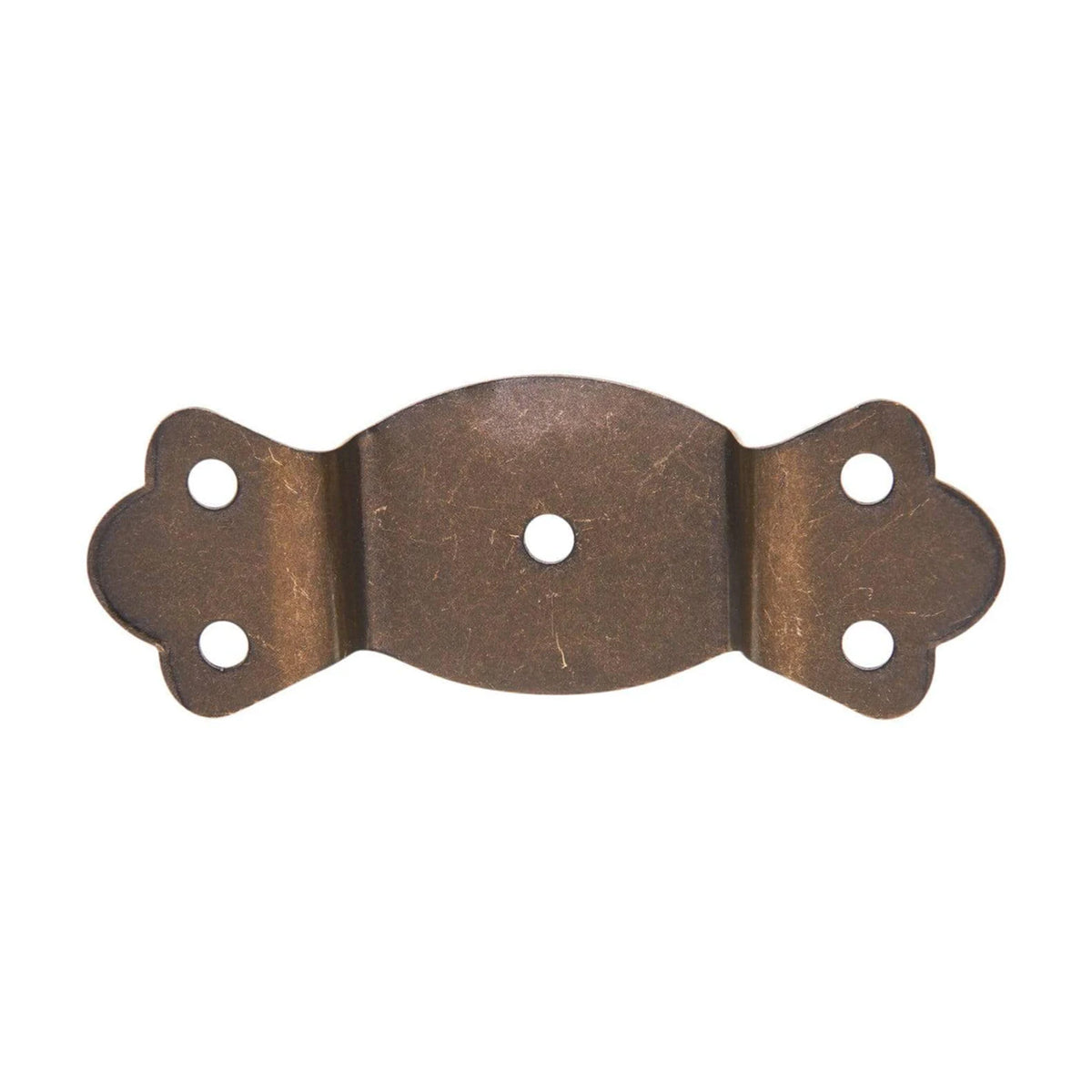 1 1/4" Antique Brass, Round Edge Trunk Handle Loop Holder No Nail, Steel