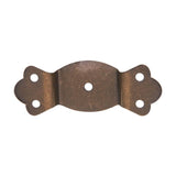 1 1/4" Antique Brass, Round Edge Trunk Handle Loop Holder No Nail, Steel