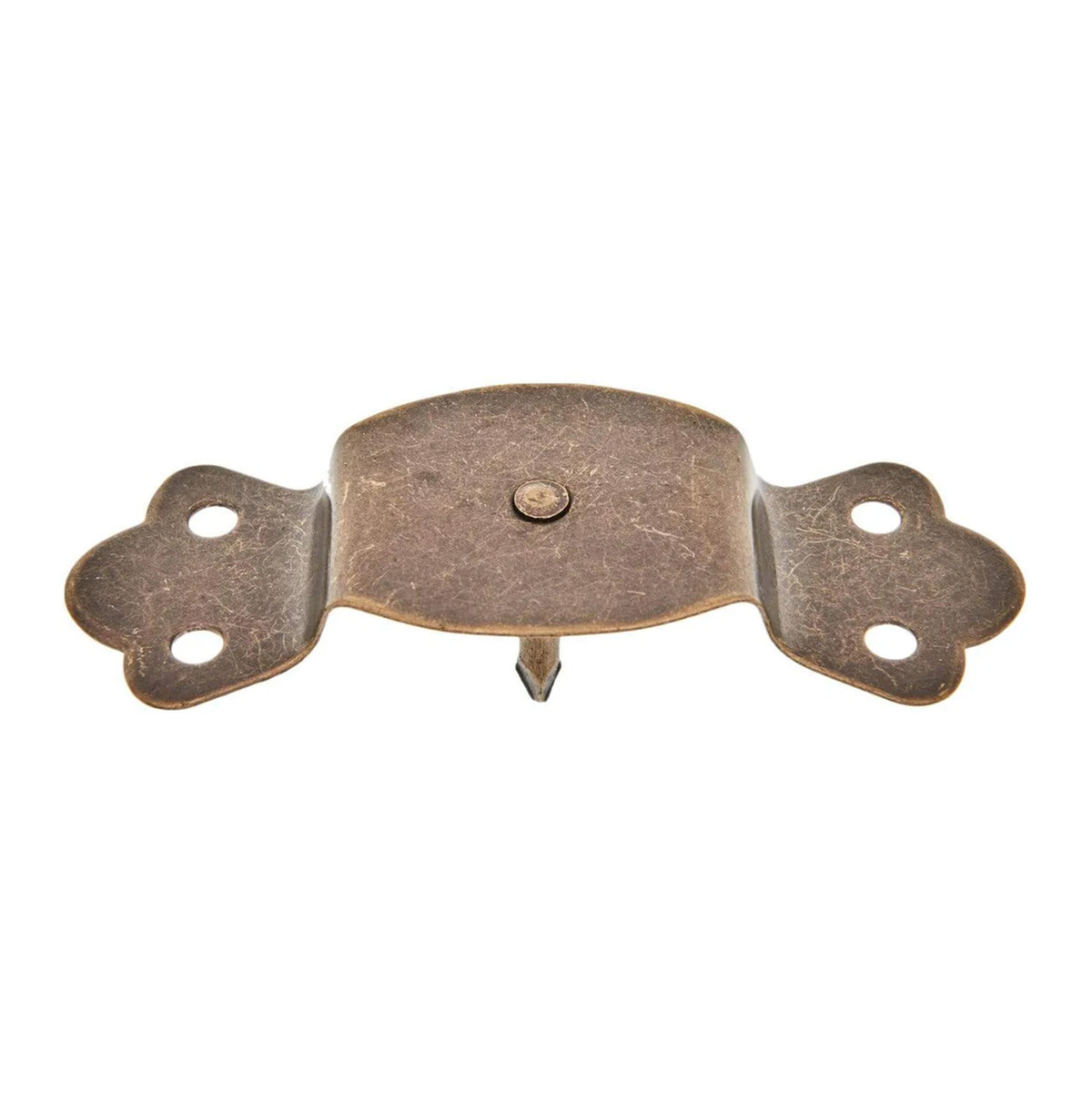 1 1/4" Antique Brass, Round Edge Trunk Handle Loop with Nail, Steel
