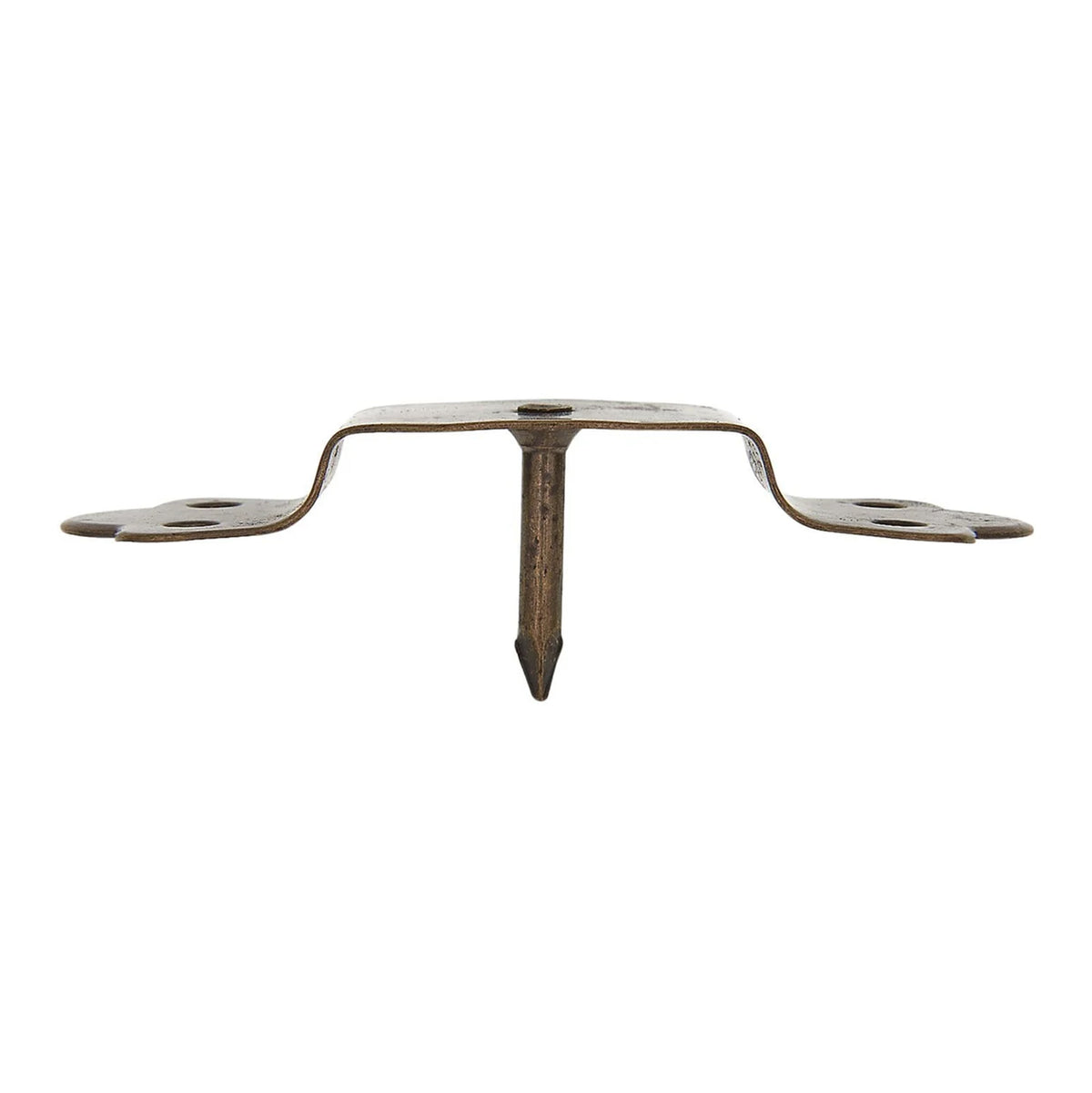 1 1/4" Antique Brass, Round Edge Trunk Handle Loop with Nail, Steel
