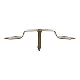 1 1/4" Antique Brass, Round Edge Trunk Handle Loop with Nail, Steel