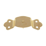 1 1/4" Brass, Round Edge Trunk Handle Loop with Nail, Steel