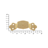 1 1/4" Brass, Round Edge Trunk Handle Loop with Nail, Steel