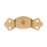 1 1/4" Brass, Round Edge Trunk Handle Loop with Nail, Steel