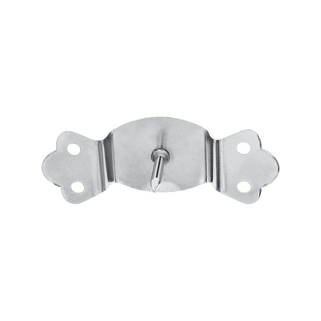 1 1/4" Nickel, Round Edge Trunk Handle Loop with Nail, Steel