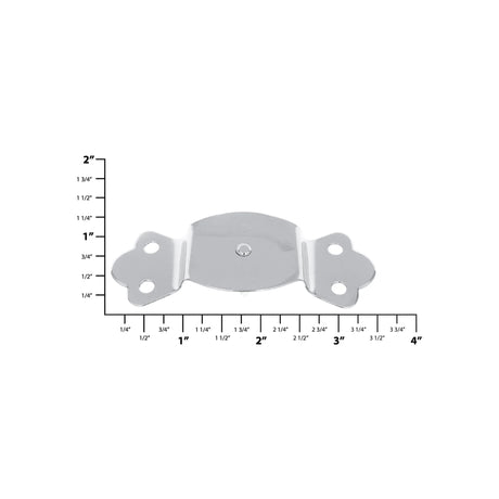 1 1/4" Nickel, Round Edge Trunk Handle Loop with Nail, Steel
