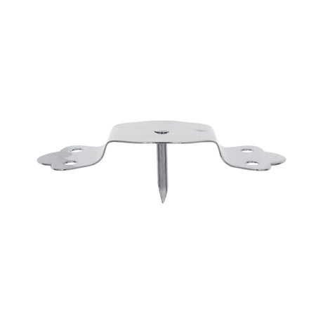 1 1/4" Nickel, Round Edge Trunk Handle Loop with Nail, Steel