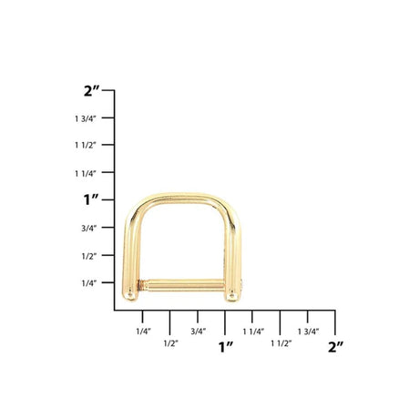 3/4" Gold, Handle Loop with Screw-In Pin, Zinc Alloy