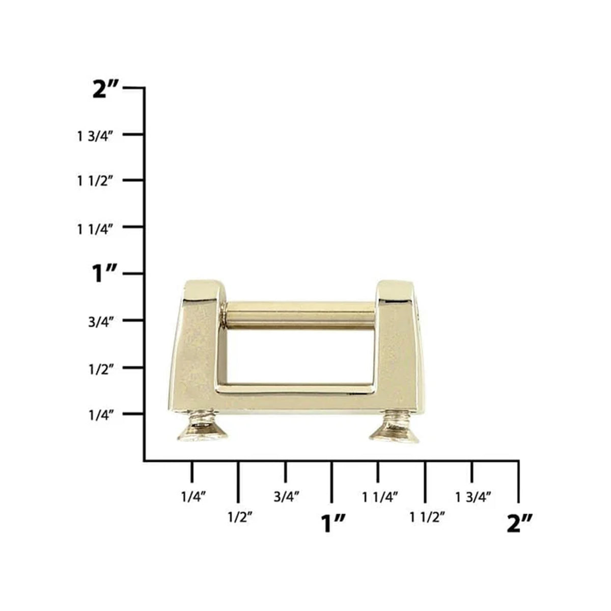 3/4" Shiny Nickel, Handle Loop, Screw in Bottom, Zinc Alloy