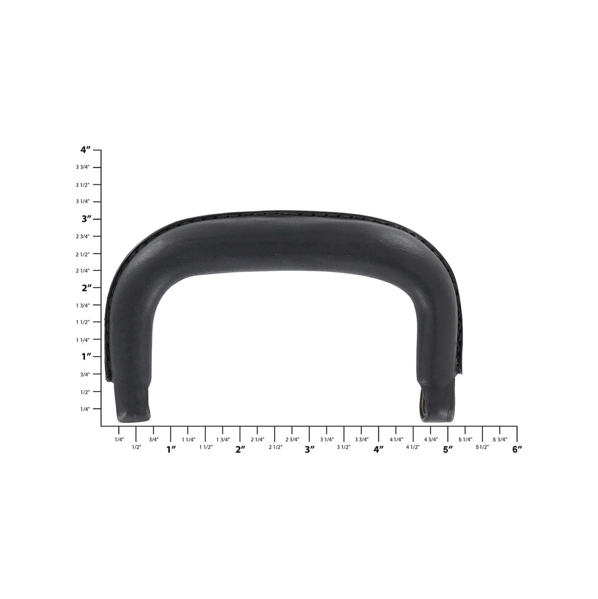 4 1/2" Black, Case Handle, Leather