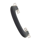 4 1/4" Black, Handle with Nickel Hardware, Plastic/Steel