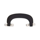 4 1/4" Black, Handle with Nickel Hardware, Plastic/Steel