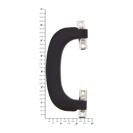 4 1/4" Black, Handle with Nickel Hardware, Plastic/Steel