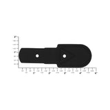 4 3/4" Black, Handle Hardware Anchor, Vinyl