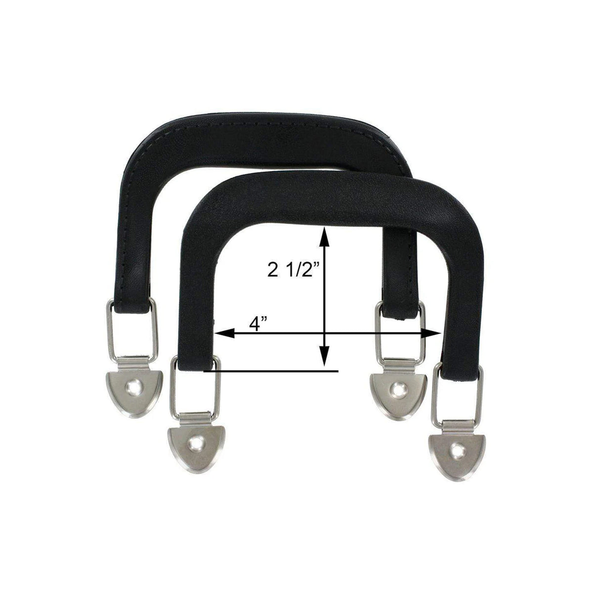 4" Black w/ Nickel, Plastic Double Handle, Zinc Alloy