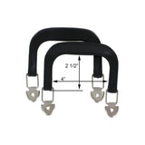 4" Black w/ Nickel, Plastic Double Handle, Zinc Alloy