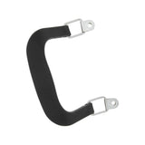 4" Black w/Nickel, Plastic Double Handles, Pair