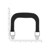 4" Black w/Nickel, Plastic Double Handles, Pair