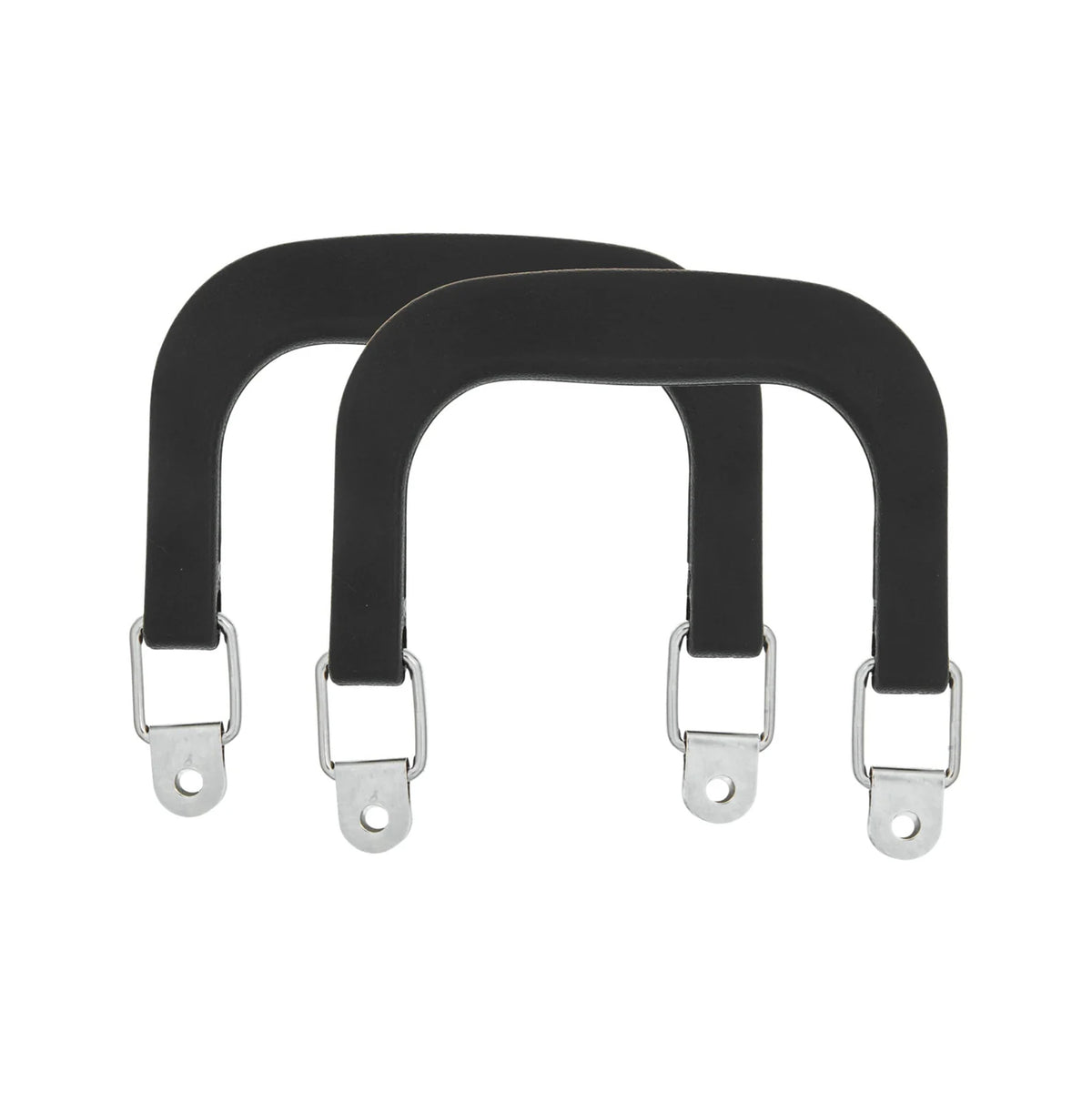 4" Black w/Nickel, Plastic Double Handles, Pair