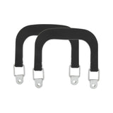 4" Black w/Nickel, Plastic Double Handles, Pair