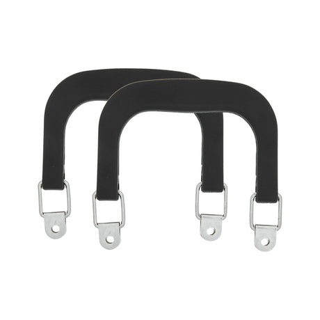 4" Black w/Nickel, Plastic Double Handles, Pair