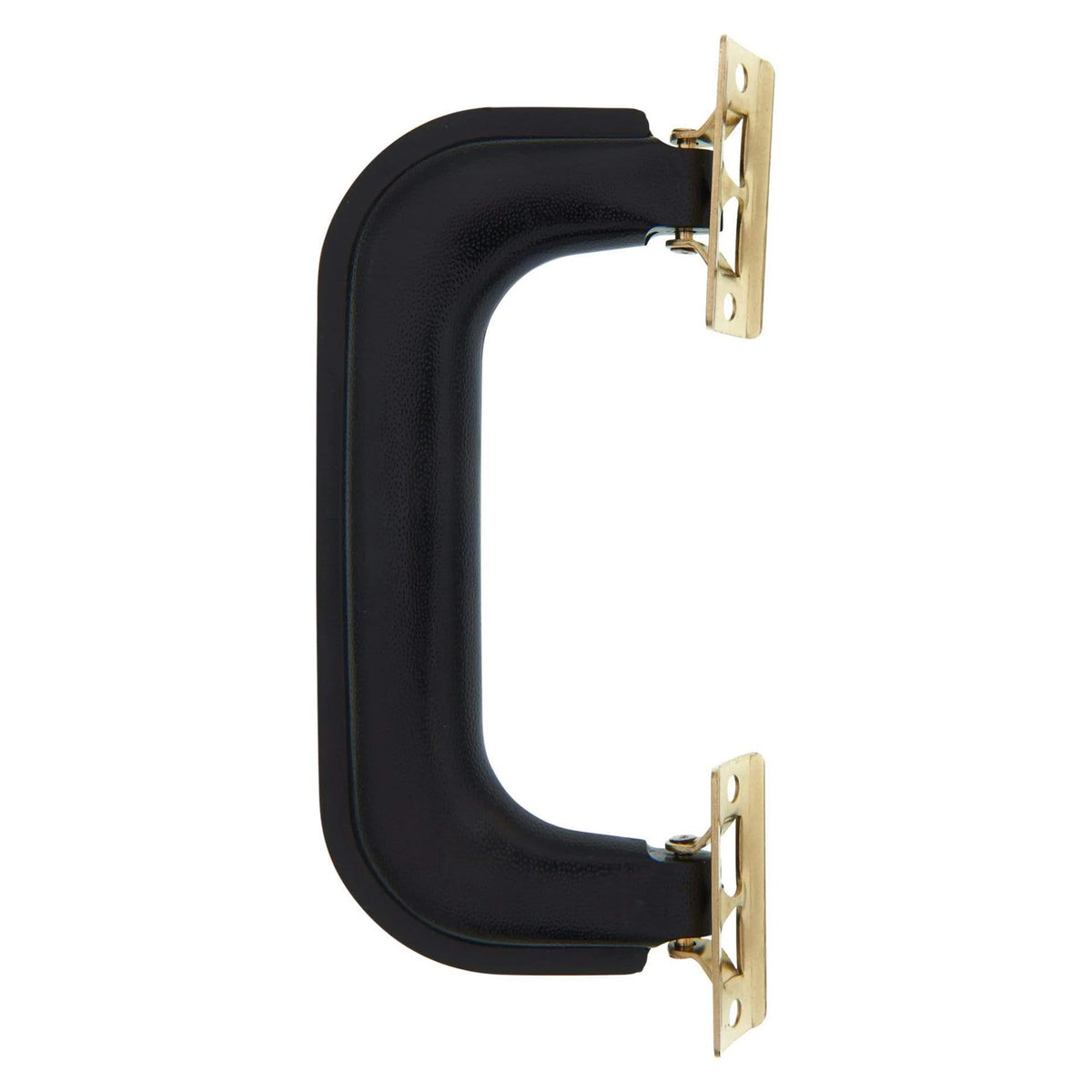 5 1/4" Black, Handle with Brass Hardware, Plastic