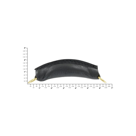 5" Black, Handle with Gold Hardware, Leather