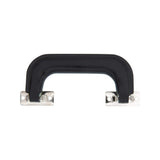 5 1/4" Black, Handle with Nickel Hardware, Plastic