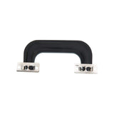 5 1/4" Black, Handle with Nickel Hardware, Plastic