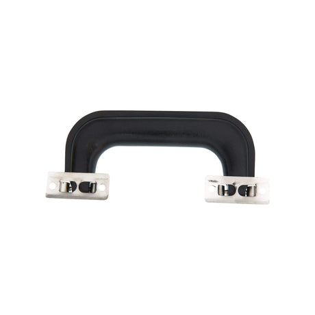 5 1/4" Black, Handle with Nickel Hardware, Plastic