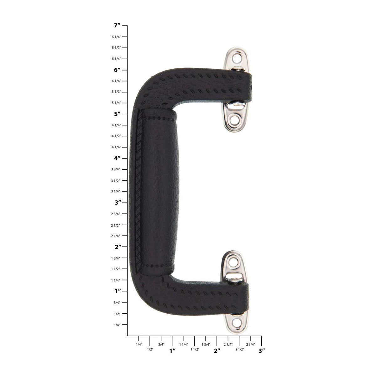 5 1/4" Black, Handle with Nickel Hardware, Plastic/Steel